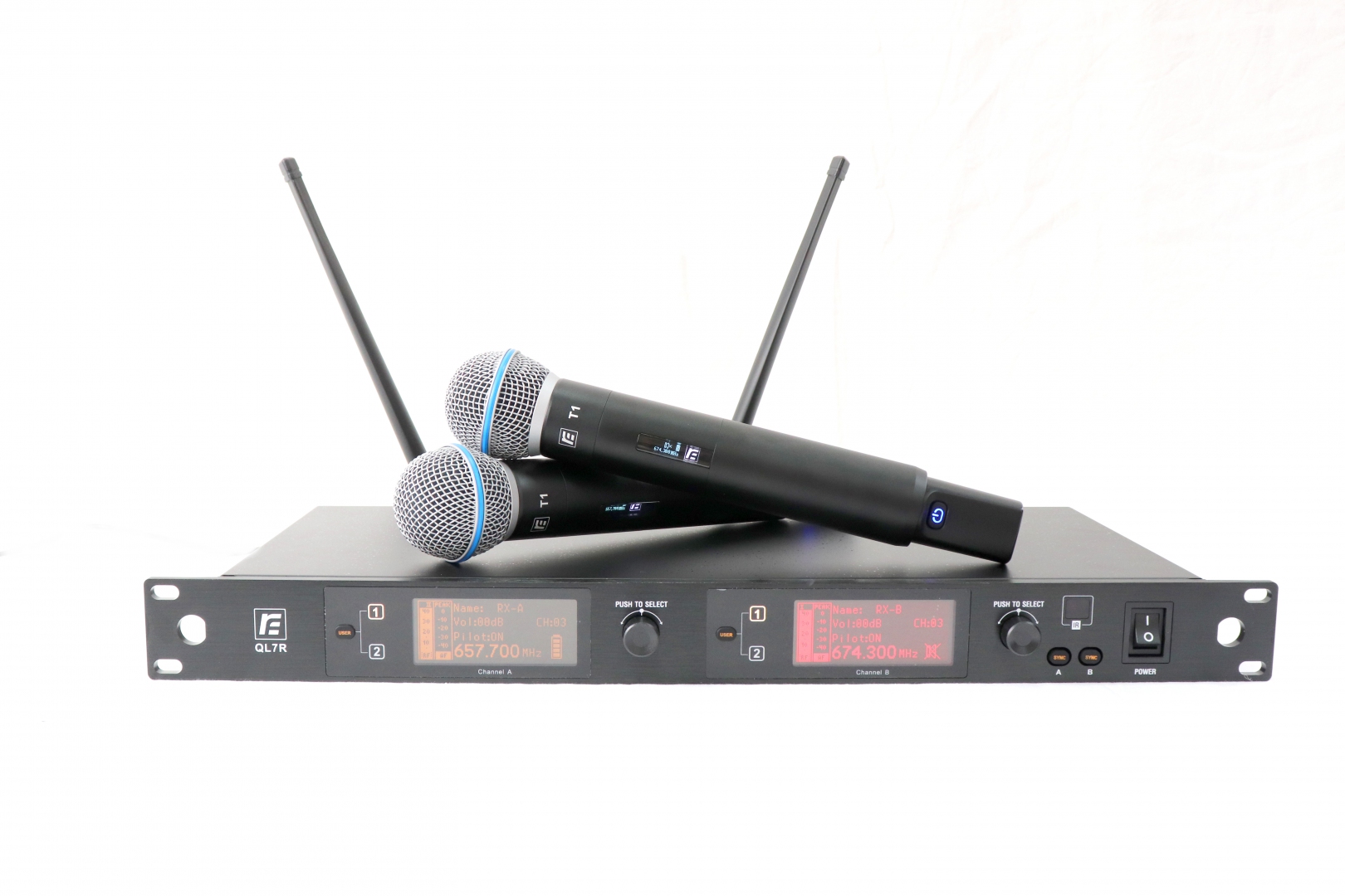 RFIntell QL7R/T1-A 651,800-683,400 МГц 2-канальная радиосистема с 2-мя ручными микрофонами в Альметьевске